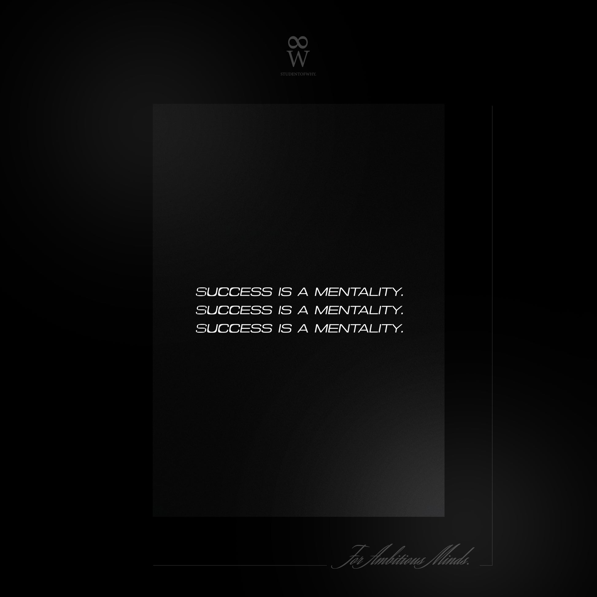 Success Is A Mentality. [Printed Poster]