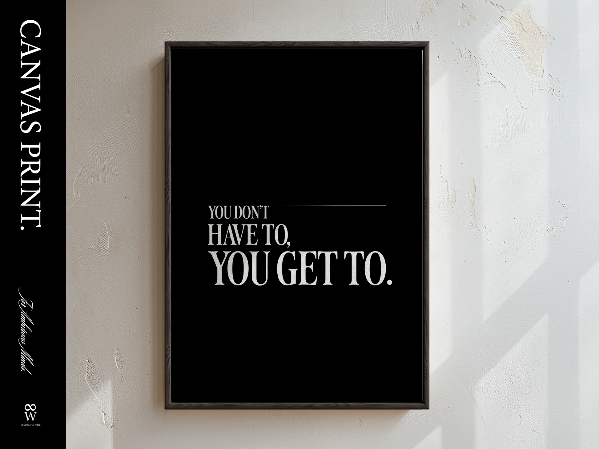 You Don't Have To, You Get To. [Canvas]